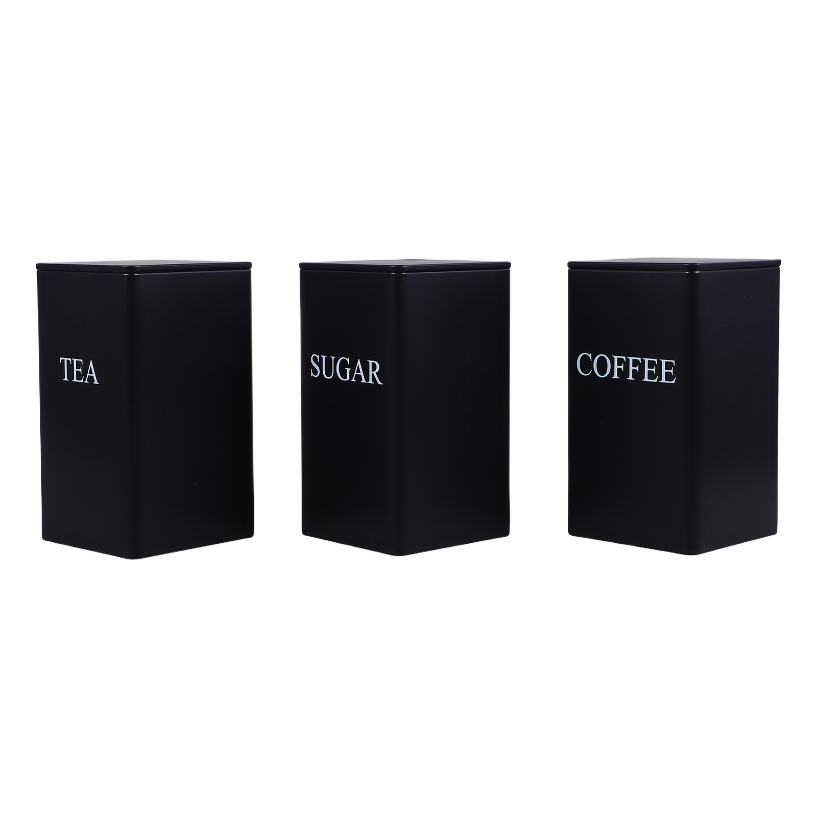 Coffee Tea Organizer - 3Pcs Kitchen Storage Canisters Set Metal