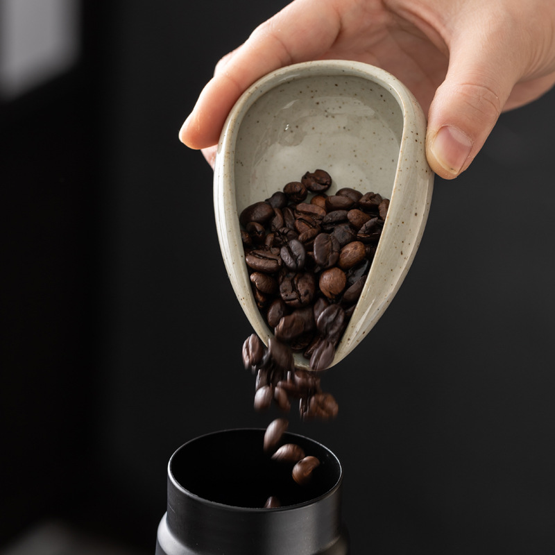 Coffee Tea Mugs - Ceramic Coffee Bean Dosing Cup Trays