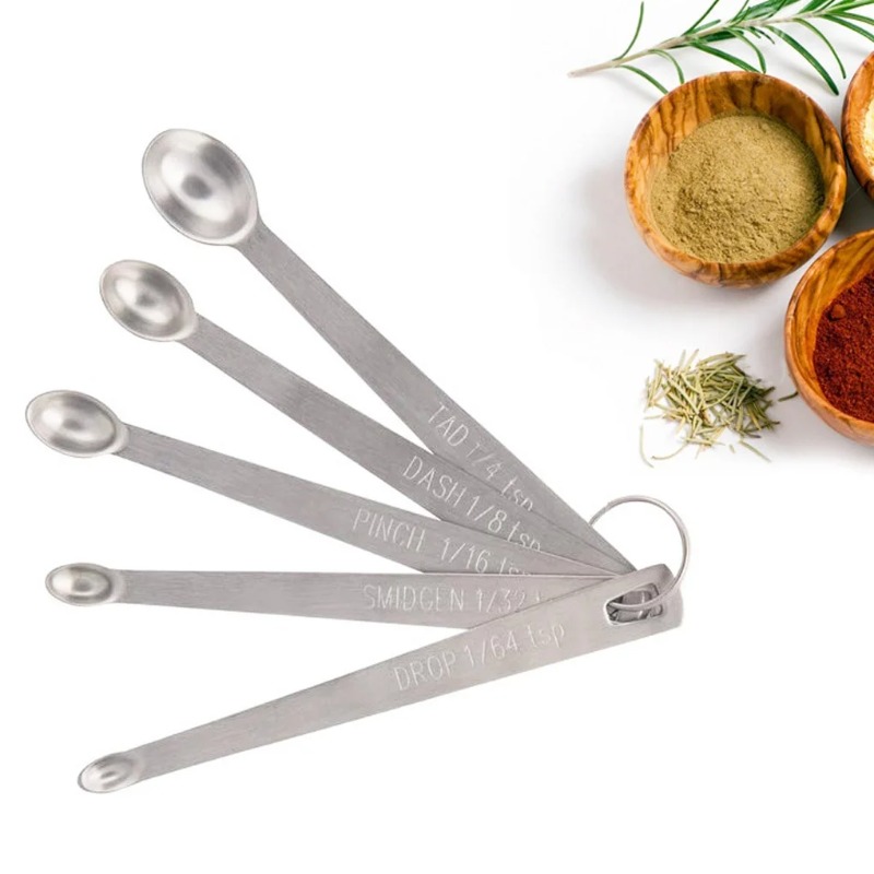 Coffee Tea Game - 5pcs/Set Small Measuring Spoon Stainless Steel