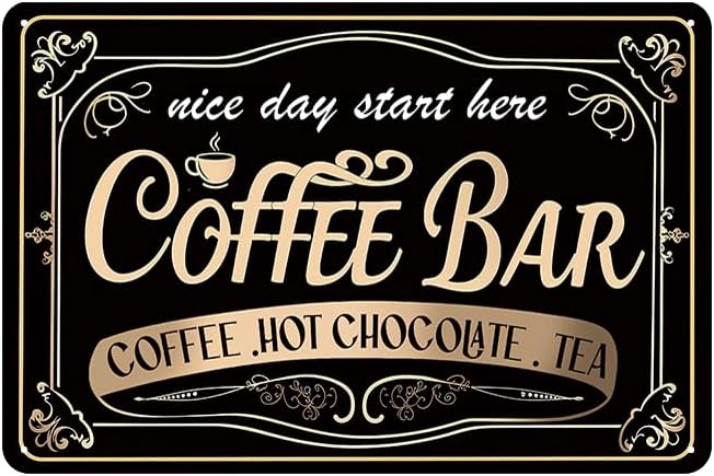Coffee And Tea Bar - YOYI ART Coffee Bar Signs for