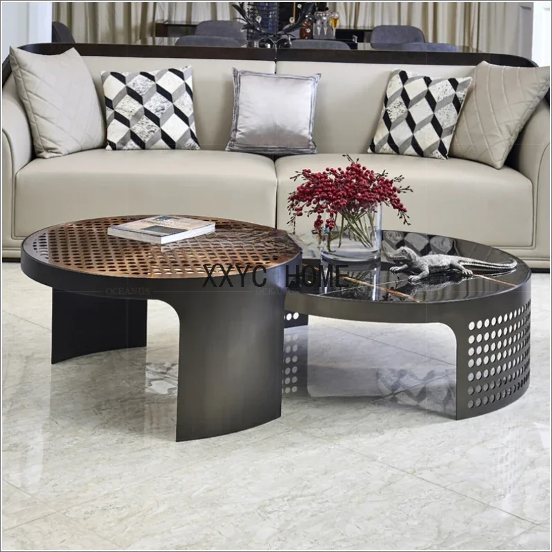 Coffee Tea Hong Kong - Mild Luxury Marble Coffee Table Stainless