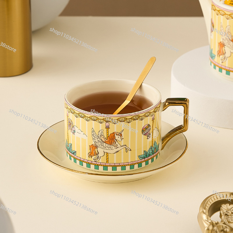 Ceramic Tea Set Carousel Gift  - Coffee Tea Gift Set 评论和价格
