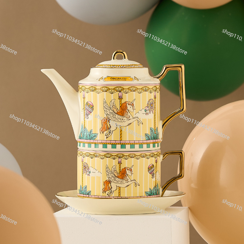 Ceramic Tea Set Carousel Gift  - Coffee Tea Gift Set 评论和价格