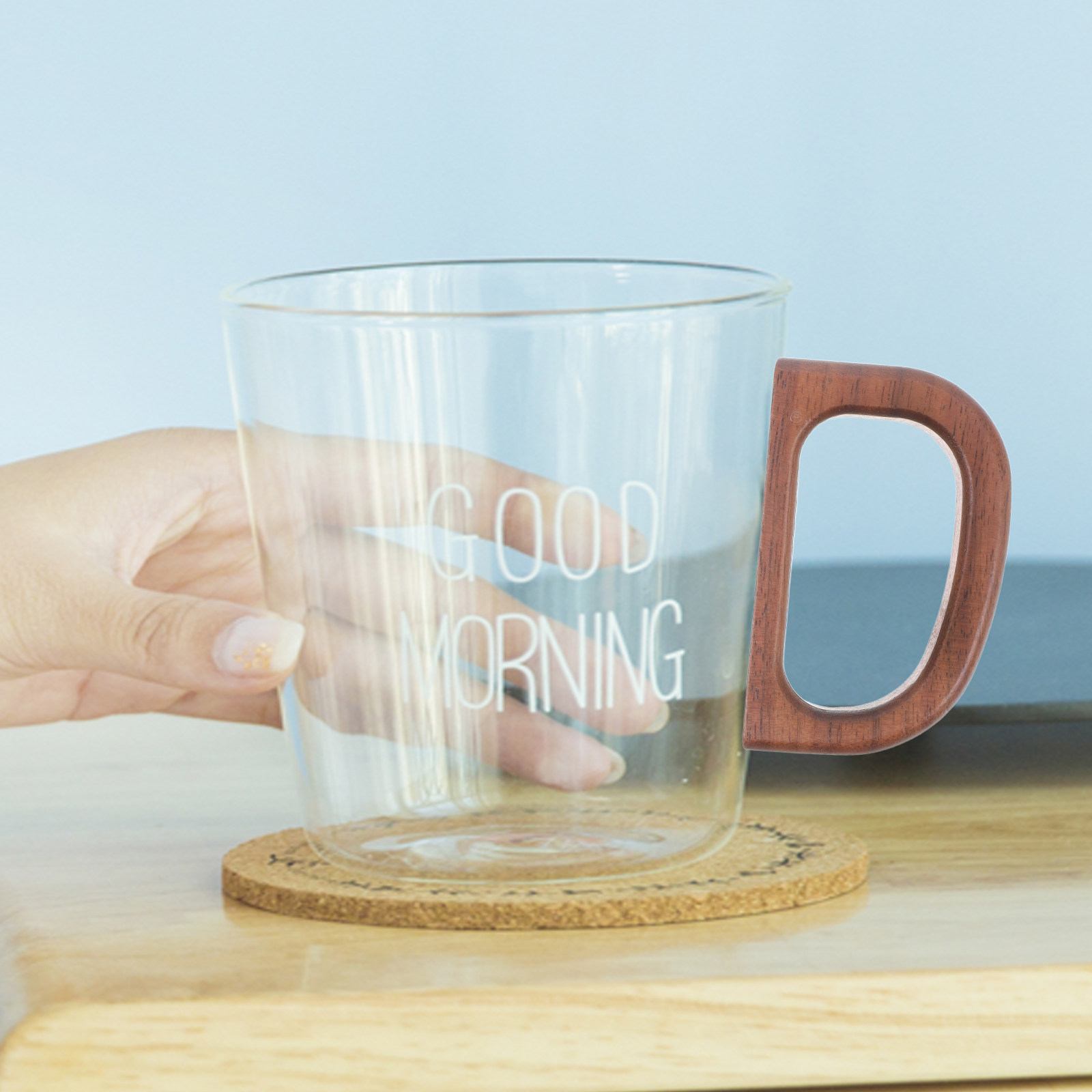 2Pcs Walnut Wood Mug Handle Er - Coffee Tea Replacement 评论和价格