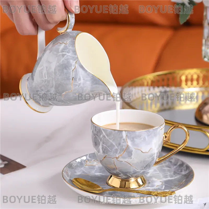 Luxury Bone China Coffee Cup a - Coffee Tea Gift Set 评论和价格