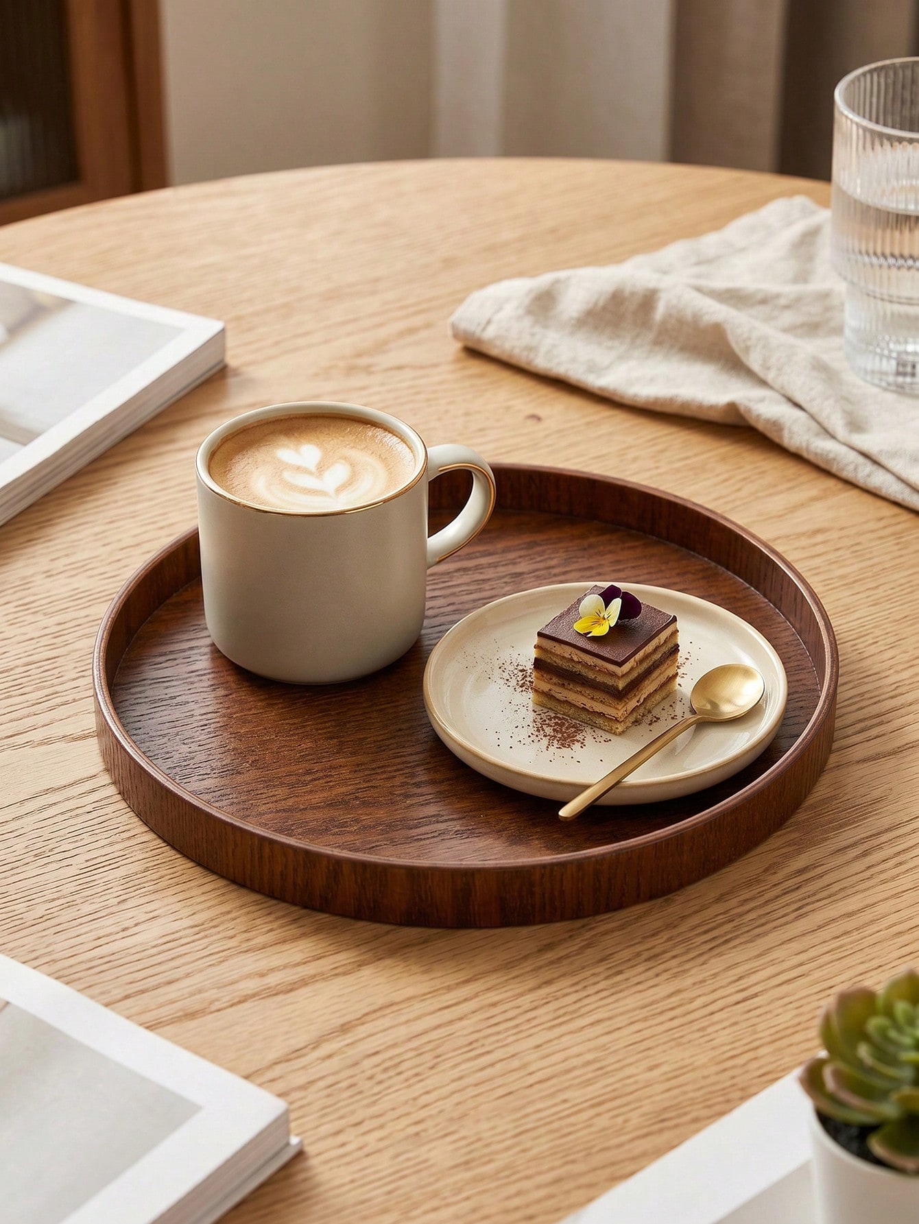 1pc/3pcs Natural Wooden Servin - Coffee Tea Organizer 评论和价格