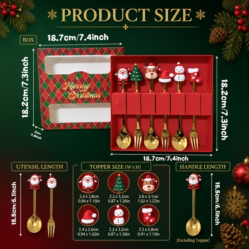 6Pcs Festive Christmas Spoon F - Coffee Tea Festival 评论和价格