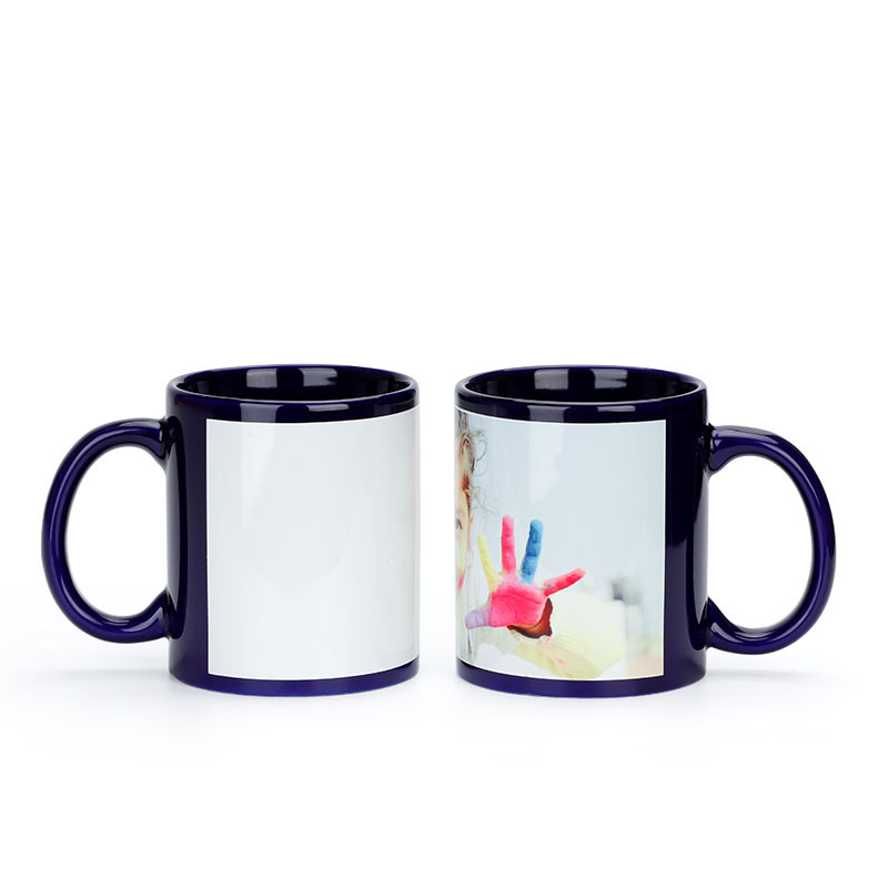 Black Cup DIY LOGO Ceramic 350 - Coffee Tea Picture 评论和价格