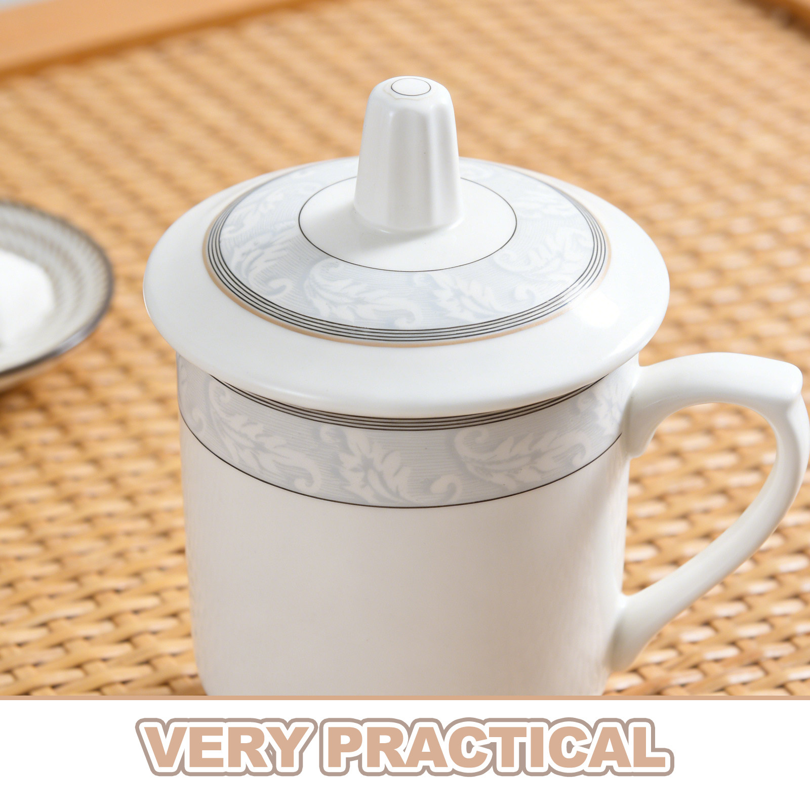 Porcelain Mug Cover Ceramic Te - Coffee Tea Replacement 评论和价格