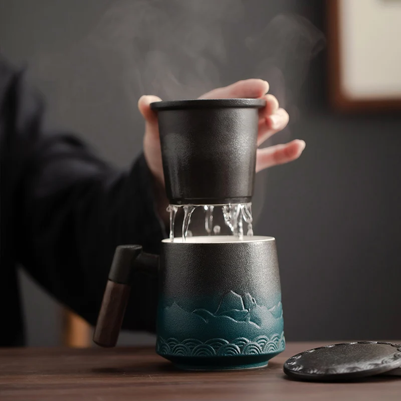 Ceramic Strainer Tea Cup Mug w - Coffee Tea Exchange 评论和价格
