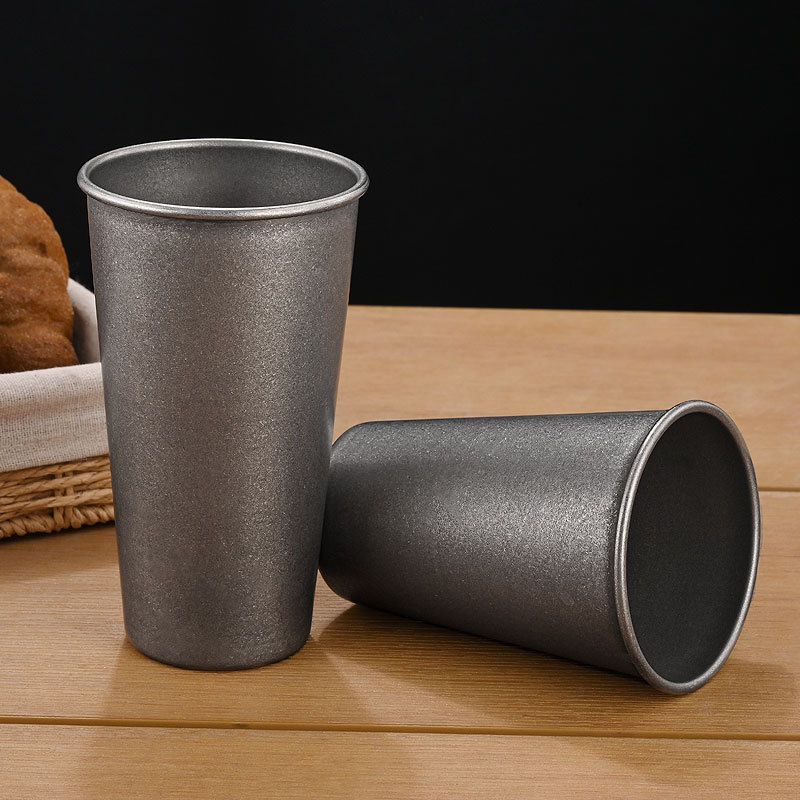 Retro Silver Stainless Steel D - Coffee Tea Drink 评论和价格