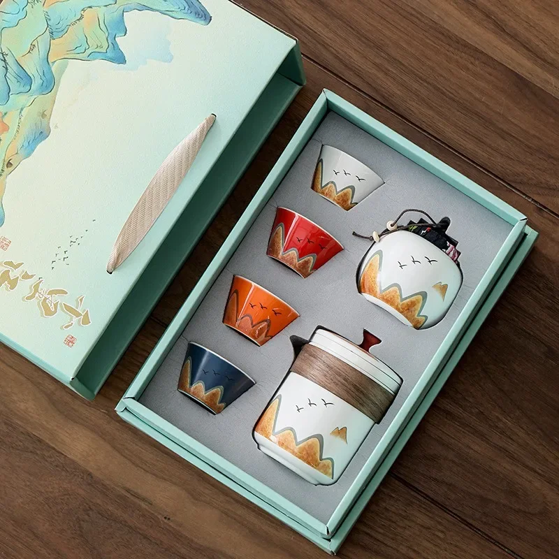 Gift Box,Chinese Style Ceramic - Coffee Tea Gift Set 评论和价格
