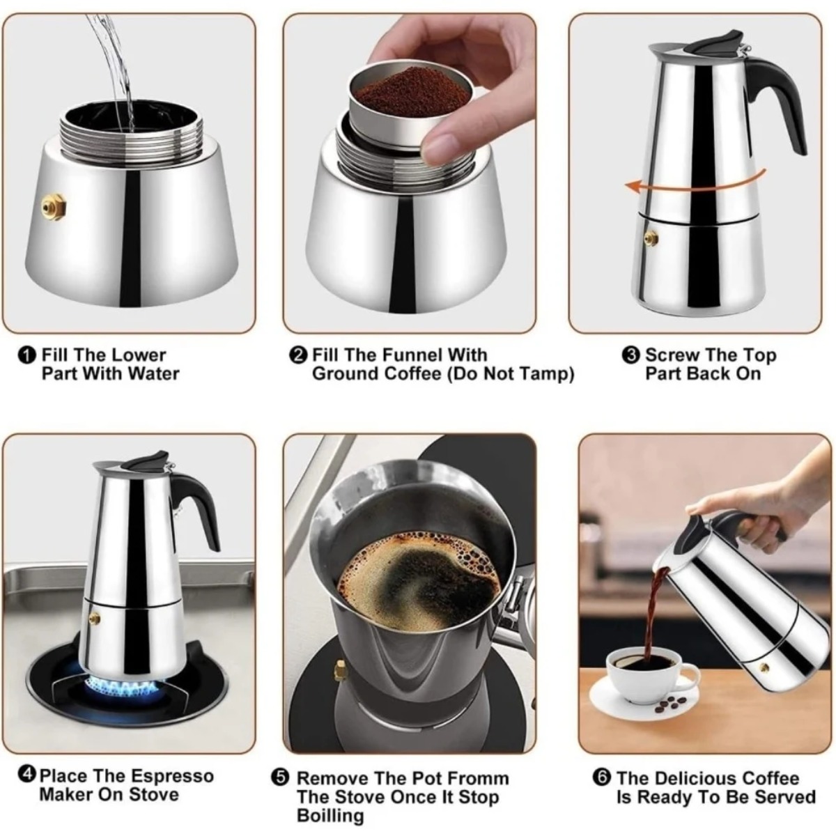 Portable Mocha Coffee Pot Stai - Coffee Tea Home 评论和价格