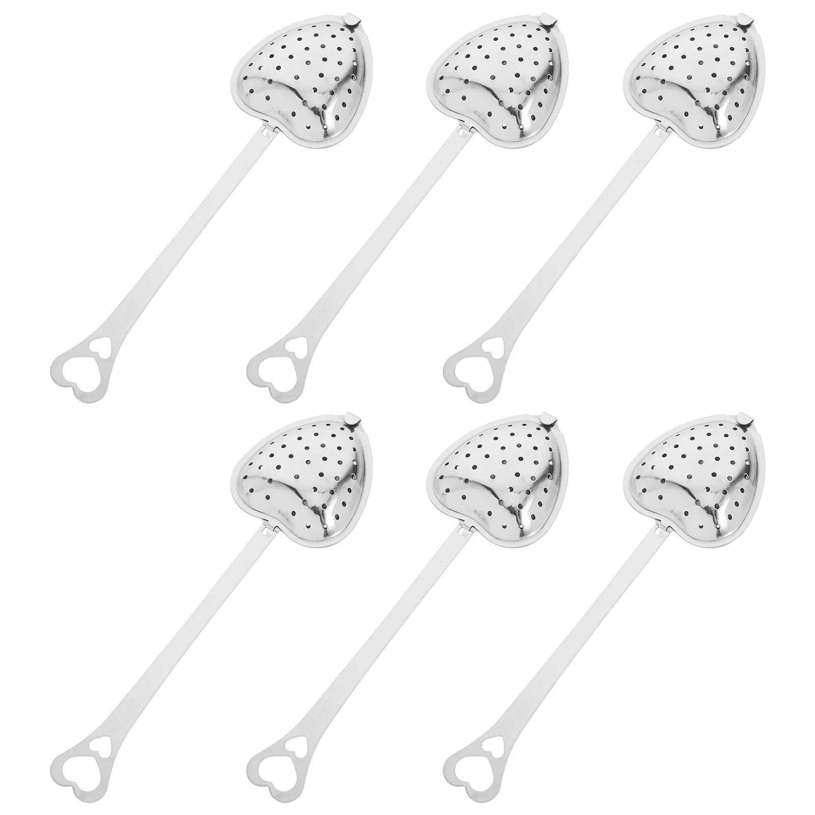 6Pcs Stainless Steel Heart Tea - Coffee Tea Infuser 评论和价格