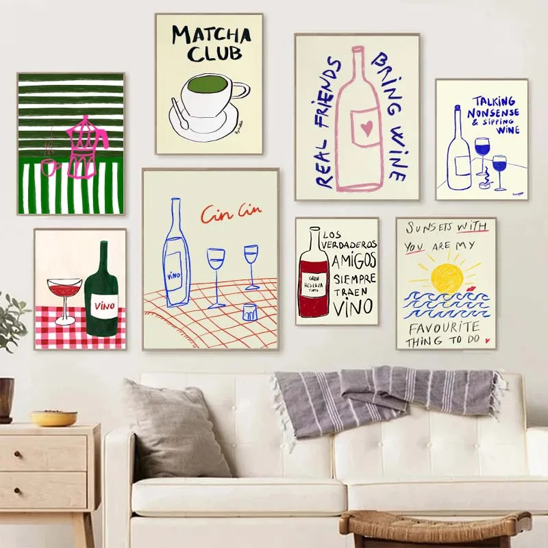 Colorful Drawings Abstract Art - Draw Coffee And Tea 评论和价格