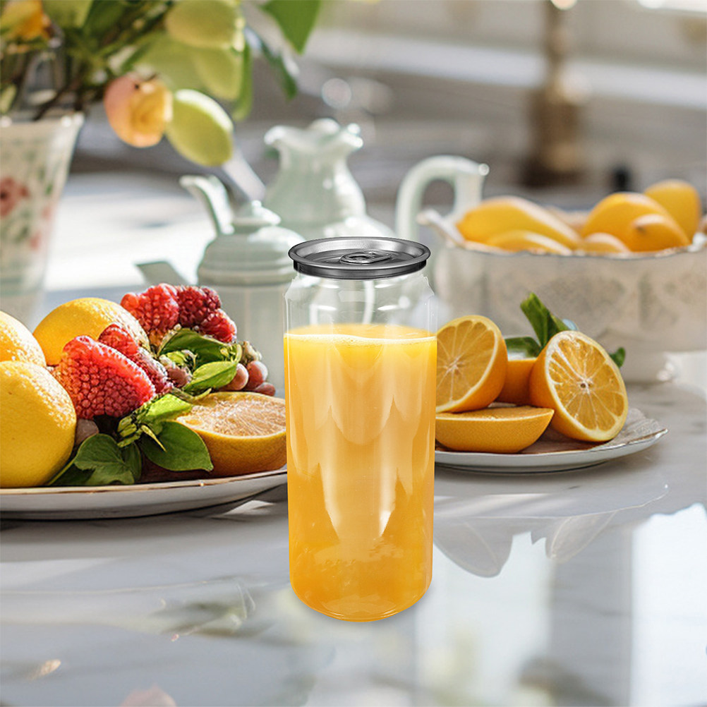 5Pcs Transparent Beverage Cans - Coffee Tea Drink 评论和价格