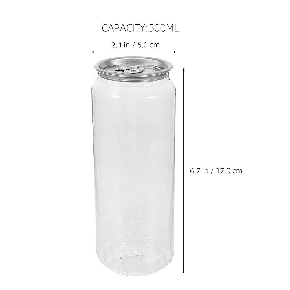 5Pcs Transparent Beverage Cans - Coffee Tea Drink 评论和价格