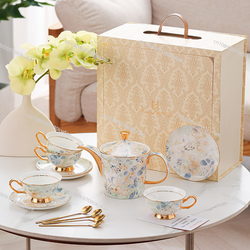 Coffee cup ceramic kettle flow - Coffee Tea Gift Set 评论和价格