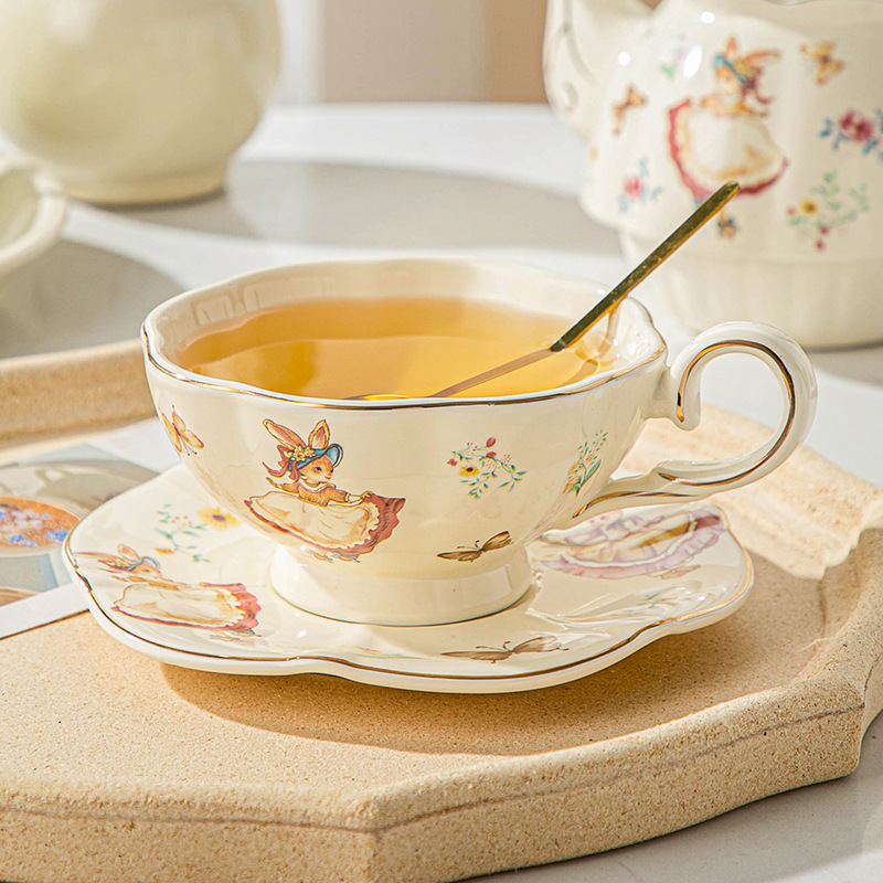 English retro coffee cup and p - Coffee Tea Gift Set 评论和价格