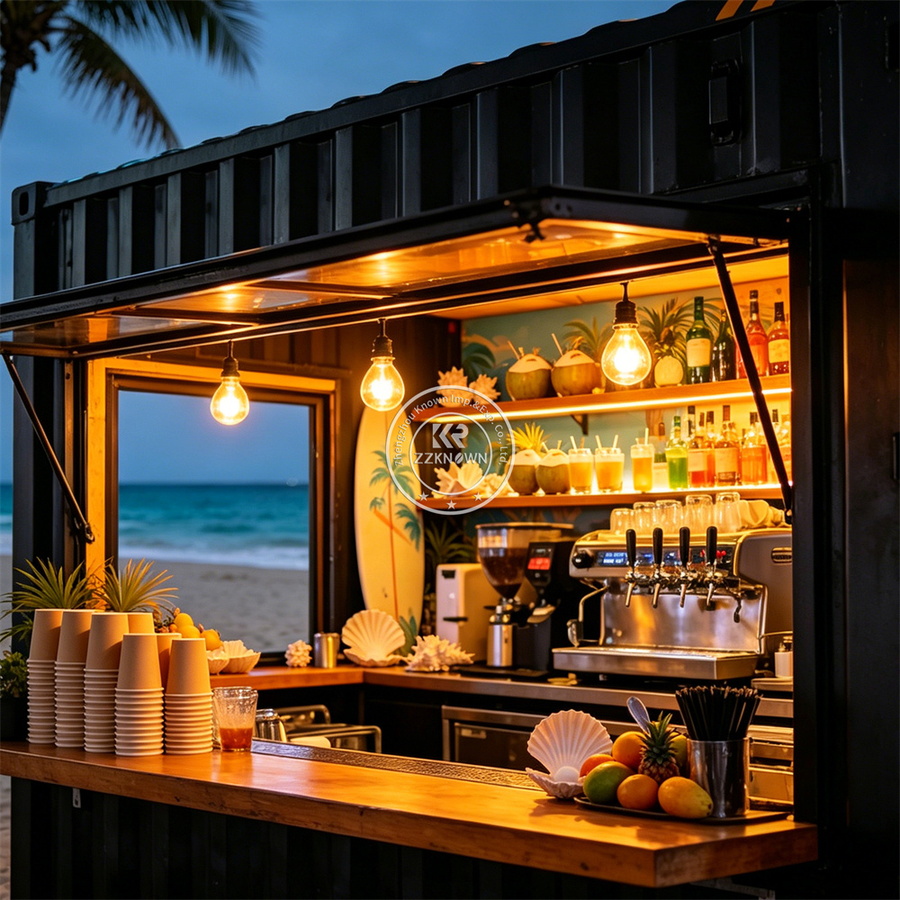 Outdoor Container Bar Shop Foo - Coffee Tea Kiosk 评论和价格