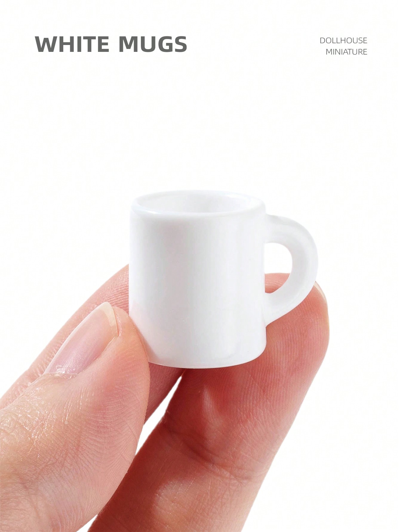 10pcs Dollhouse Miniature Whit - Coffee Tea Mugs 评论和价格