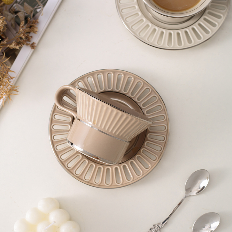 Luxury Ceramic Coffee Cup Dish - Coffee Tea Game 评论和价格
